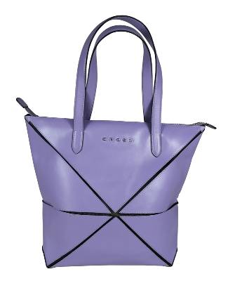 Женская сумка Cross Origami AC751302-8 кожа наппа гладкая+ткань, цвет фиолетовый, 38 х 32 х 13  см